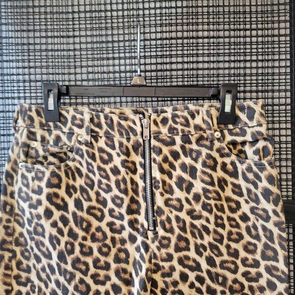 Forever 21 Leopard Print High Rise Jeans Women’s Large - Picture 4 of 6
